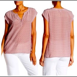 Joie Tashi capped sleeve silk blouse